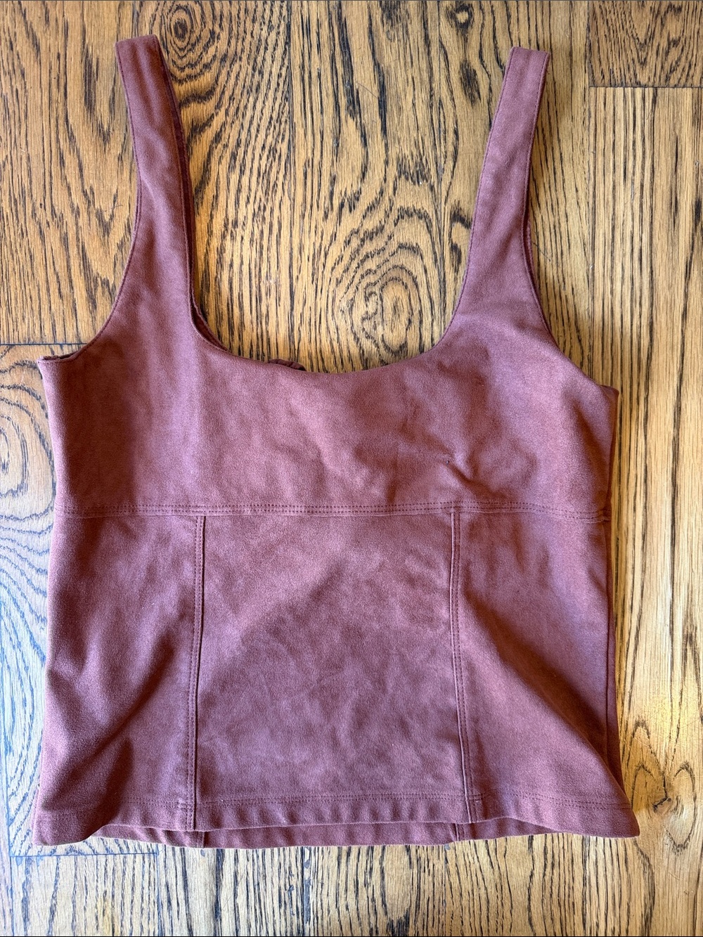 Pilcro Faux-Suede Corset Tank - Picture 4 of 5